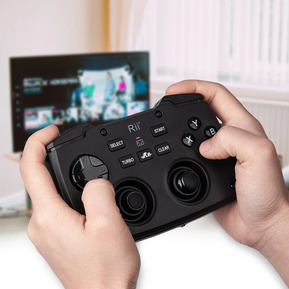 Беспроводной игровой контроллер Rii RK707 2 4 ГГц игровая клавиатура мышь