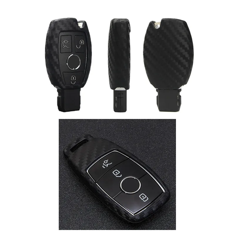 Чехол из углеродного волокна для ключей Mercedes Benz CLS CLA GL R SLK AMG A B C E S G Class GLK GLA W204 W251 W463