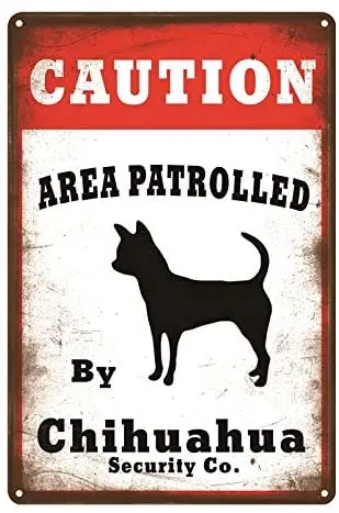 

FOEMXIEN Caution Area patrolled;Tin Sign Wall Retro Metal Bar Pub Poster Metal 11.87.9in