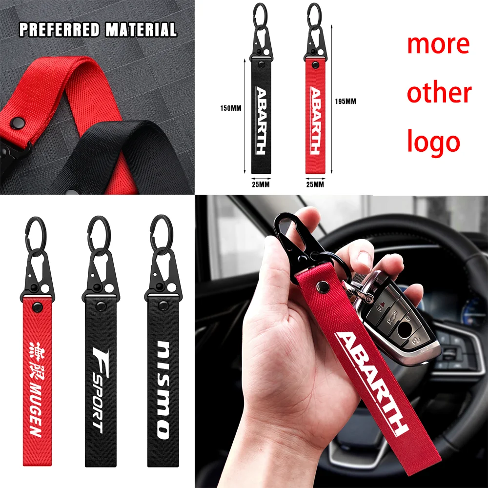

1piece Key ribbon car keychain Auto key ring car decoration accessories For Honda Mugen INSPIRE XR-V CR-V UR-V CR-Z Fit Pilot