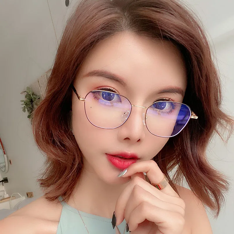 New anti-blue light goggles fashion art flat glasses men and women trendy computer | Аксессуары для одежды