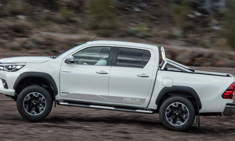 2 шт. боковые наклейки на двери автомобиля для Toyota Hilux Revo Vigo Автомобильная виниловая пленка DIY Наклейка спортивный стиль автомобильные принадлежности для тюнинга