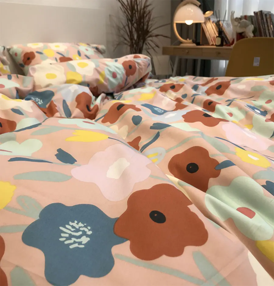 

Romantic vintage pastoral flower bedding set,french floral cotton twin full queen home textile bed sheet pillow case duvet cover