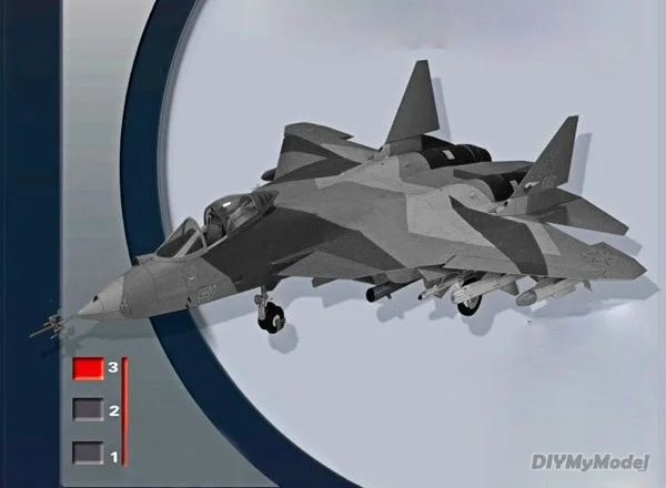 Su57t-50T50-rompecabezas de doble motor para manualidades, KIT de rompecabezas de juguete hecho a mano para regalo, caza pesada multifuncional, bricolaje-0