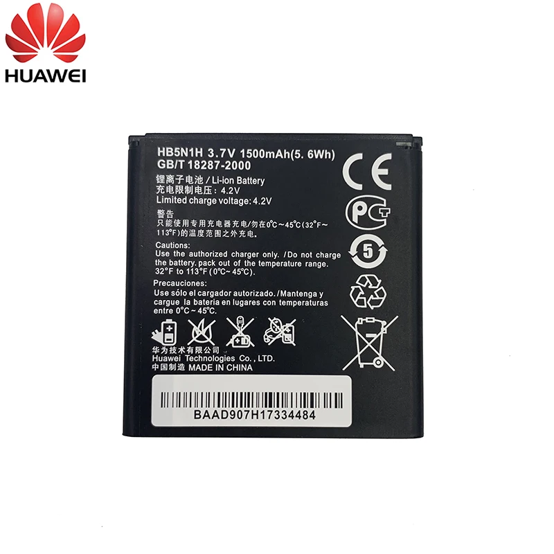 100% оригинал Huawei Ascend G300 батарея замена HB5N1H 1500mAh для G305T C8812 U8815 U8818 T8828 | Мобильные