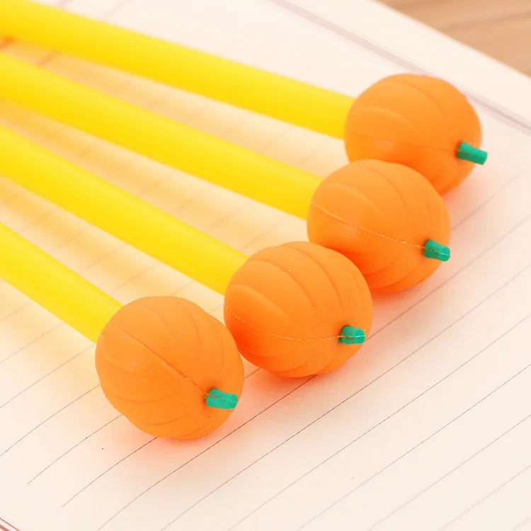 20 PCs Creative Pens Golden Pumpkin Cute Cartoon Student Stationery Paint Pen Office Supplies Signature Pen Direct Sales