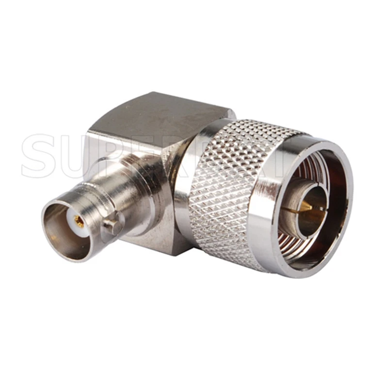 Superbat N-BNC Adapter N Male to BNC Female Right Angle RF Coaxial Adapter Connector
