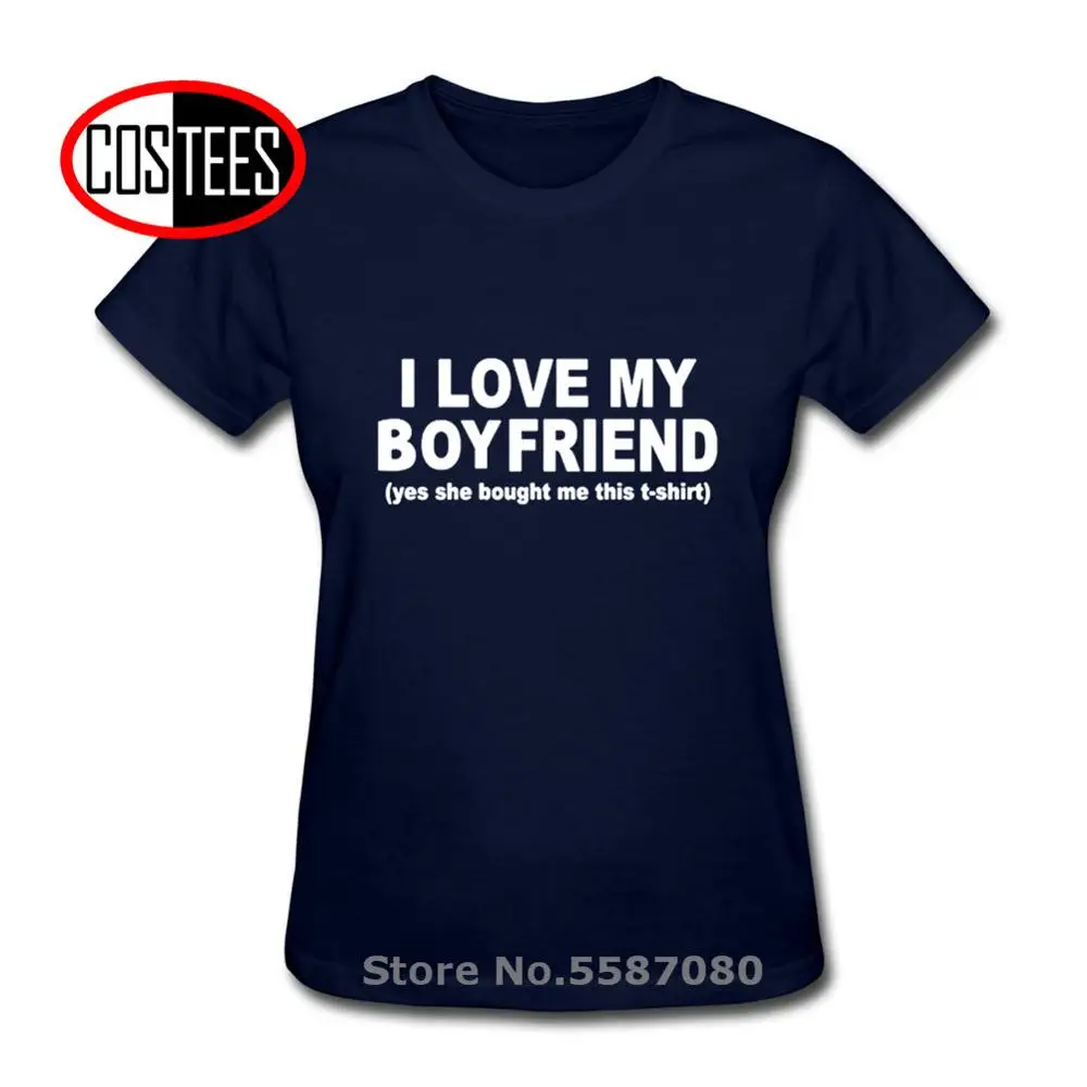 Новинка 2020 модная футболка с забавным принтом I LOVE MY BOYFRIEND для девушки женская да