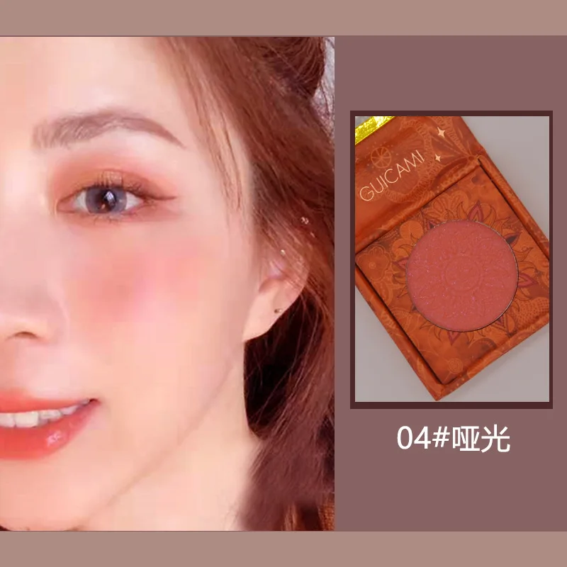 Румяна пудра натуральный апельсин миндаль персик телесный макияж румяна |