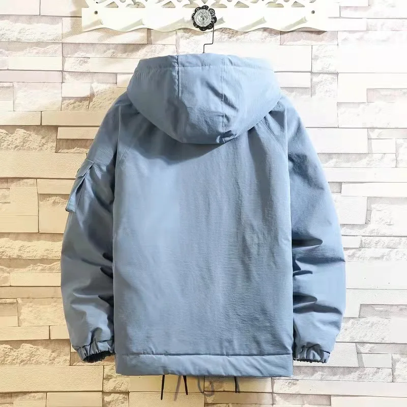 NEW2022 Winter Jackets Men Warm Thick Cotton Multi-pocket Hooded Parkas Mens Casual Fashion Warm Coats Plus Size 5XL Overcoat