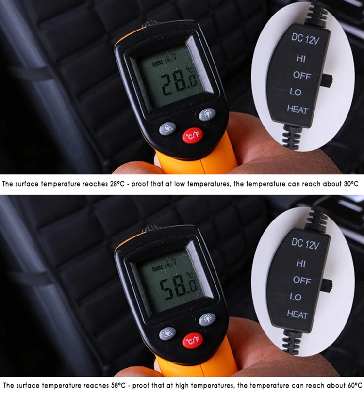 12V Heated Car Seat Cushion Cover Auto Heating Heater Warmer Pad for Winter Car Accessories Heated Seat Cushion
