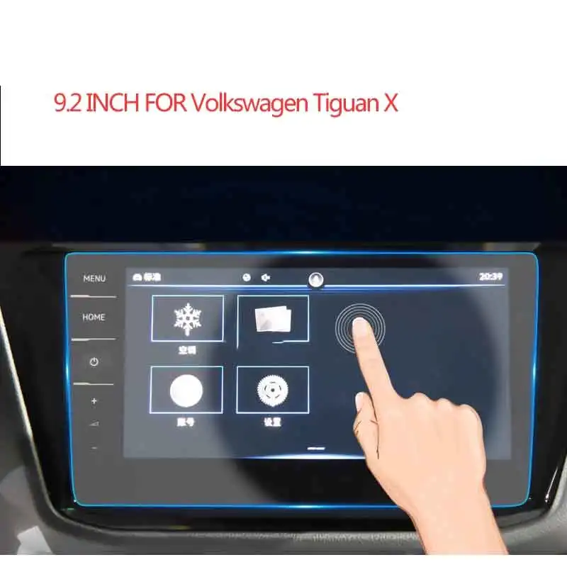 

Автомобильный протектор экрана GPS навигации для Tiguan / VW Tiguan II GTE Allspace Discover Pro 2020 9,2 дюйма аксессуары из закаленного стекла