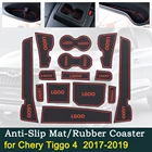 Противоскользящая резиновая подушка на дверь для Chery Tiggo 4 Tiggo4 Tiggo 5x 2017  2019 2018, лидер продаж, коврик с пазами, аксессуары для салона автомобиля