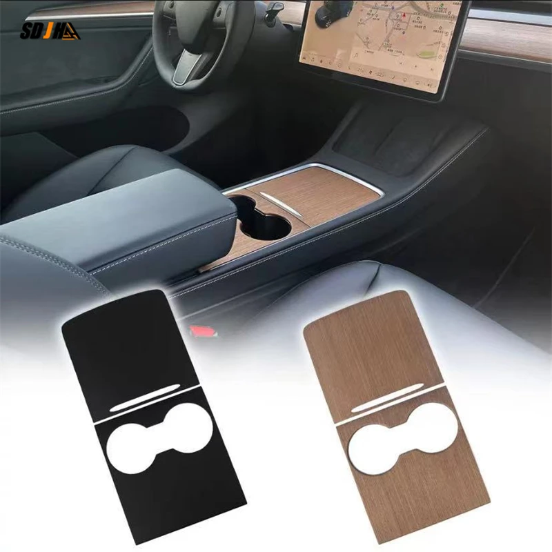 

Car Central Control Original Wood Grain Panel Patch Anti-scratch Sticker Inter Decoration For Tesla Model 3 Y 2021 New Models