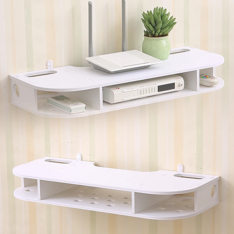 

WiFi Rack Router Storage Box Space Saving Perfect Easy Assemble Wide Application Balcony Hostel Kitchen Wall Storage Box Family