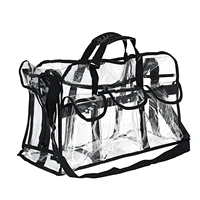 toiletry tote makeup bag with external pockets storage clear pvc large capacity artists beach zipper waterproof travel organizer