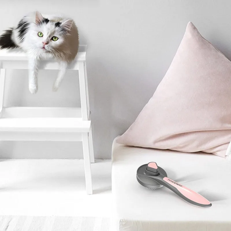 Расческа для груминга домашних животных стальная на пуговицах кошек и собак