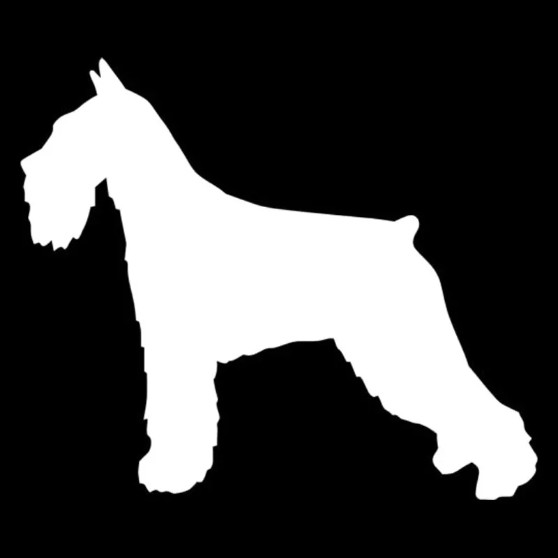

Car Sticker Standard Schnauzer Dog PVC Waterproof Sunscreen Decal Funny Truck Car Styling Decorative Black/Silver 13.2 X 11.2 Cm