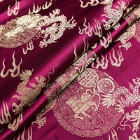 75cm imitation silk dragon pattern fabrics brocade jacquard garment fabric sewing material diy design cheongsam bags patchwork