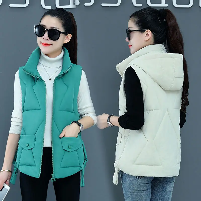 

Осень-зима 2021, женский жилет, новый хлопковый жилет, короткое студенческое плотное пальто, маленькая куртка