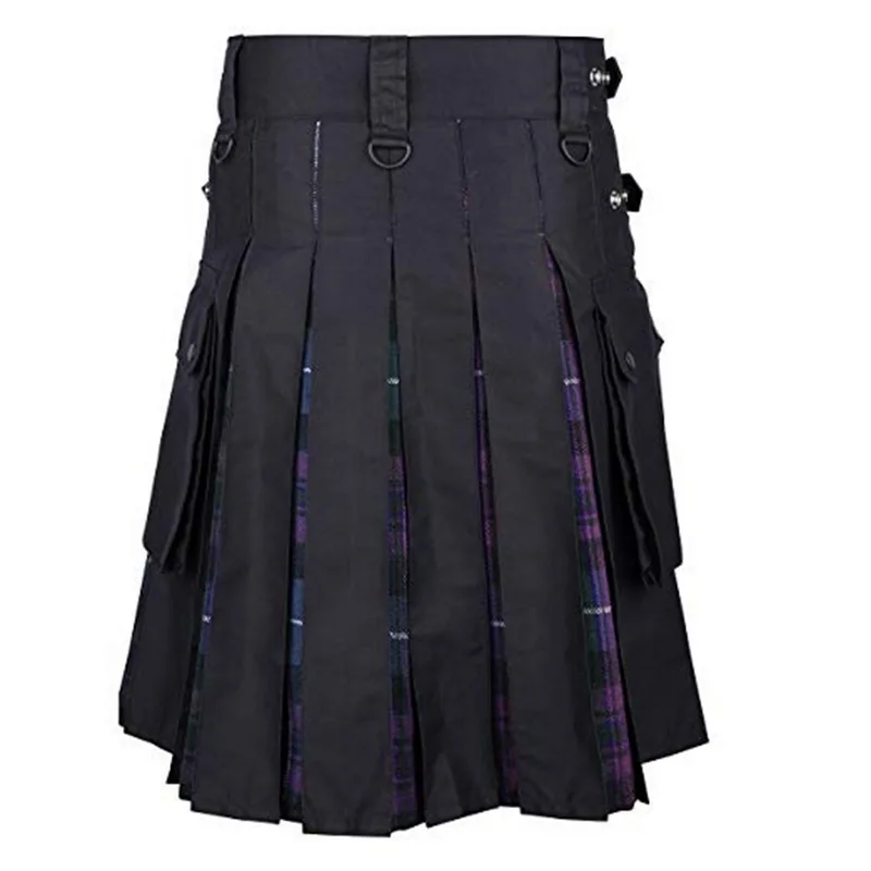 Шотландские мужские s Kilt юбка брюки пояс плиссированный двусторонний ремень в клетку панк авангардный Шотландский Килт Garde мужские шотландские брюки юбки