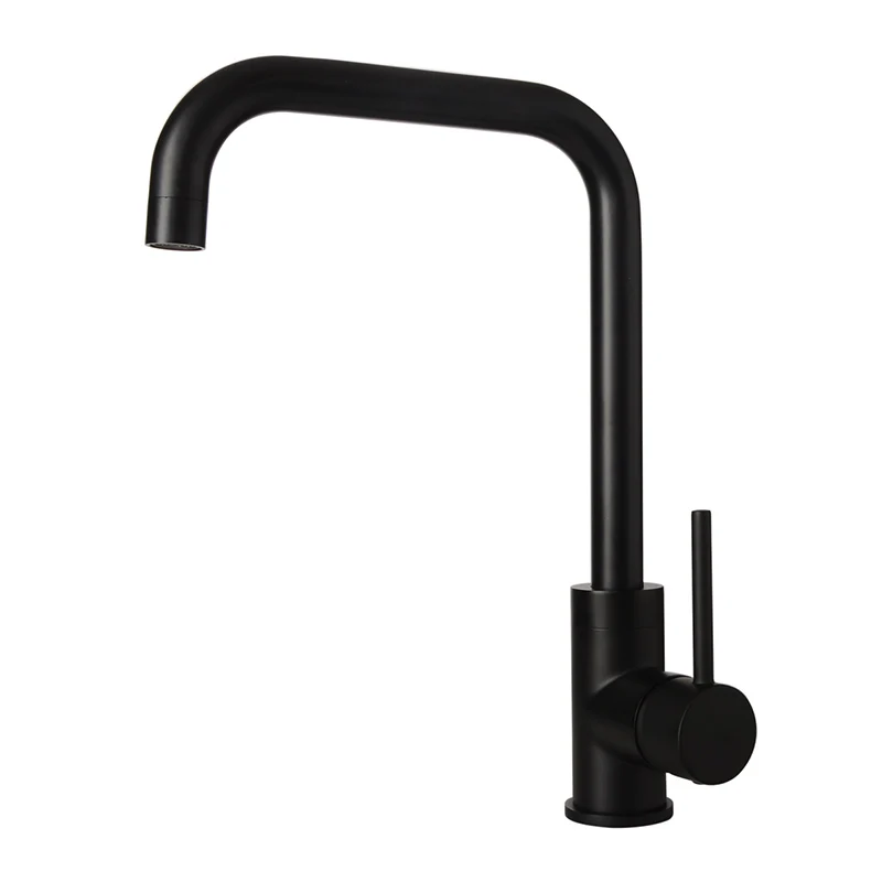 Matte Black Tap 7 Кухонный водоразборный кран матовый золотой и черный кухонный кран с одной ручкой вращение Классическая раковина смеситель для воды - Цвет: Matte Black Tap 7