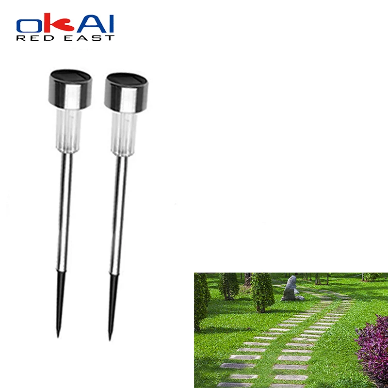 

Solar Powered Stainless Steel Garden Path Decor Patio Light Wedding Decor Party Outdoor Decor Festival LED Dark Lighting Lamp
