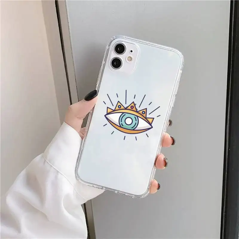 

Evil Eye Third Eye Phone Case Transparent for iPhone 11 12 mini pro XS MAX 8 7 6 6S Plus X 5S SE 2020 XR