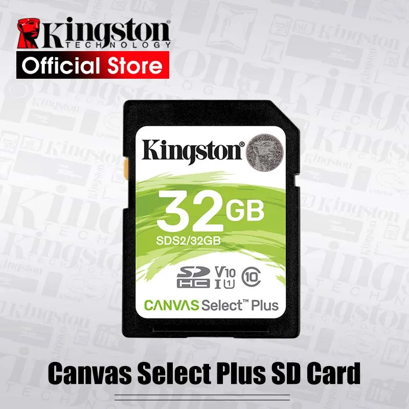

Kingston Canvas Select Plus Memory Card 128GB U3/U1 SD Card 32GB 128GB 64GB 256GB 512GB Flash Card SD Memory for HD 1080p and 4K
