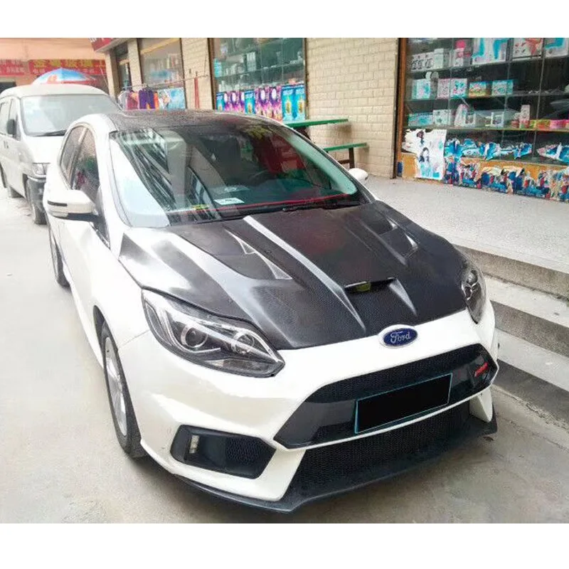 

2021 подходит для Ford 2012-14 Fox Focus открывающийся капюшон из углеродного волокна/смолы