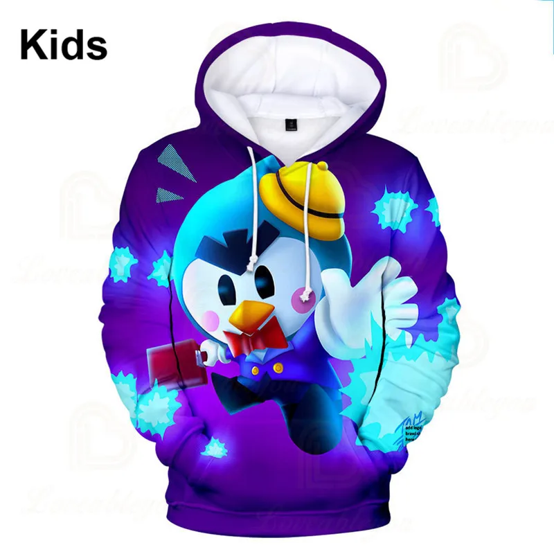 

Boys Girls 3D Jacket Sandy Brock and Star,Cartoon Tops Teen Clothes Crow Kids Hoodie Leon Game Spike Jacket Sudaderas Tops