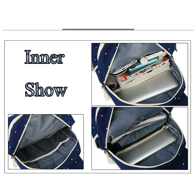 Холщовые школьные ранцы для женщин 4 шт./компл. модный ранец колледжа девочек и