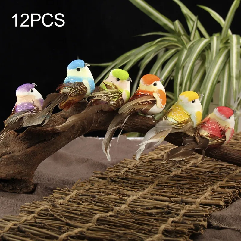 12 шт. в упаковке расположенный лесной украшение виде птиц искусственные перья