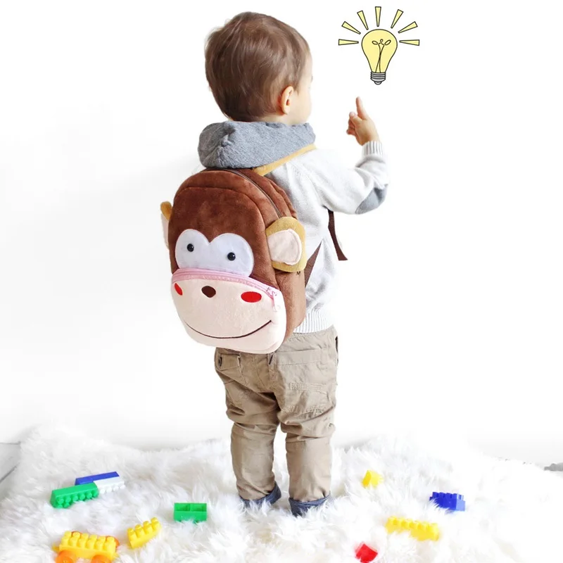

2021 Cartoon Kids Plush Backpacks Mini Kindergarten Schoolbag Plush Animal Backpack Children School Bags Girls Boys Backpack