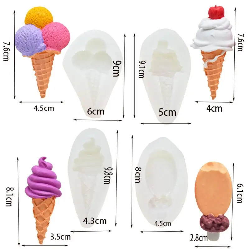 Конусы для мороженого формы мыла силиконовая форма украшения торта