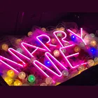 Неоновая вывеска сделай сам с подсветкой, 26 букв 0-9 цифр, настенное украшение с USBпитанием от батарейки, светильник для свадьбы, дня рождения, Декор