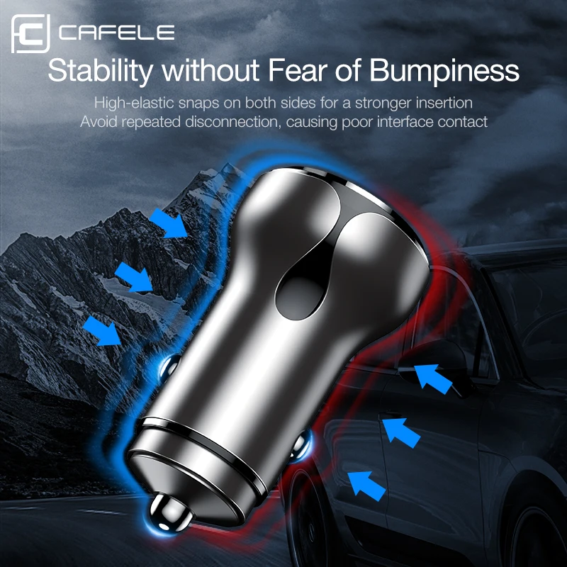 Автомобильное зарядное устройство CAFELE Mini USB PD быстрое QC4.0 3 0 универсальное