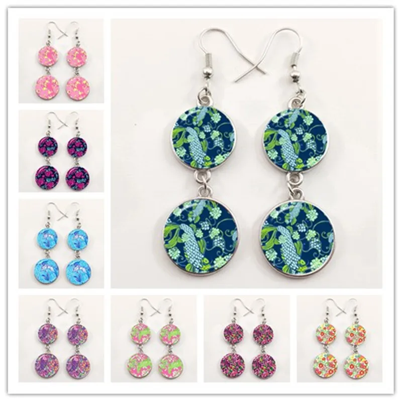 Очаровательные голубые серьги в виде лилии розовые цветочные на заказ