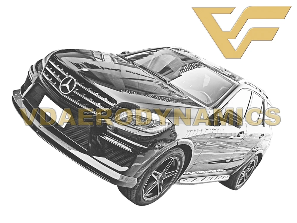 Комплект переднего бампера для губ подходит 12-14 Benz W166 ML63 из углеродного волокна