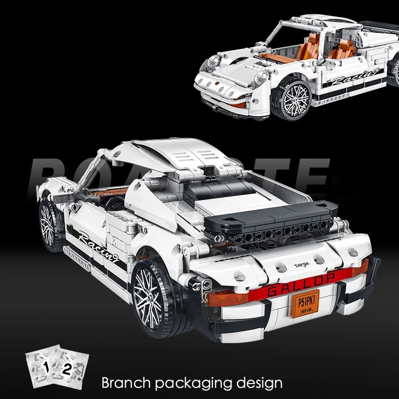 

Classic Retro 1970 Sports Car Building Blocks 3D Model City 911 High-tech Supercar Bricks For Children Birthday Toy Gift 1365pcs