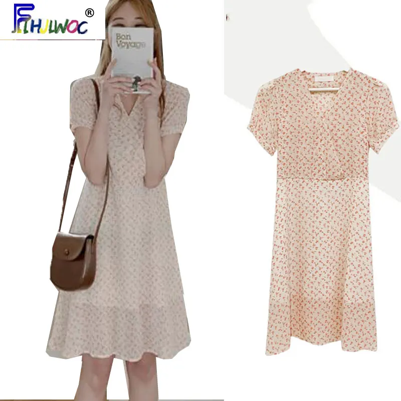 Цветочные шифоновые красивые платья Горячая Распродажа женское платье Flhjlwoc