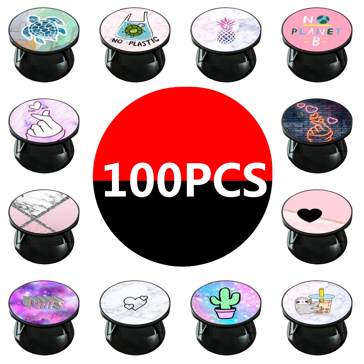 

100 шт./компл. горячая Распродажа регулируемый держатель для телефона Ручка Портативный Автомобиль Черный для смартфона iPhone 11