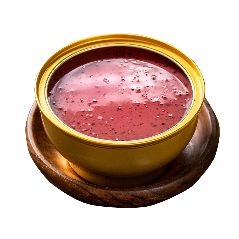 

Little golden bowl of fresh milk stewed bird's nest black rice grain in ready-to-eat pregnant women collagen protein meal