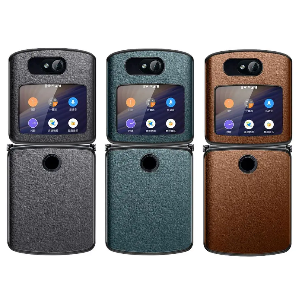 Высококачественный Роскошный ультра тонкий кожаный защитный чехол для Moto Rola Razr 5G