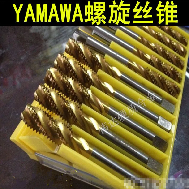 

YAMAWA Титановый винтовой машинный метчик HSS-E Метчик M2 M2.5 M3 M3.5 M4, M5 M6 M8 M10 M12
