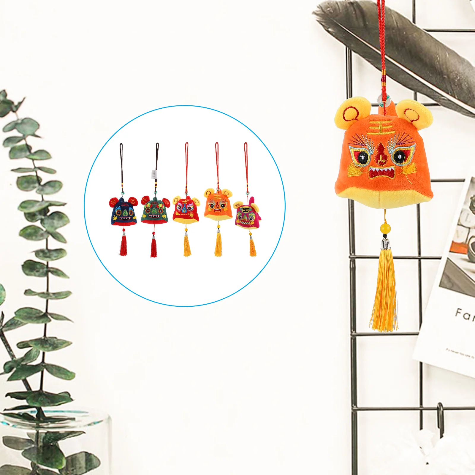 

5 Pcs Year of Tiger Mascot Dolls Chinese Zodiac Tiger Dolls Stuffed Tiger Adorns