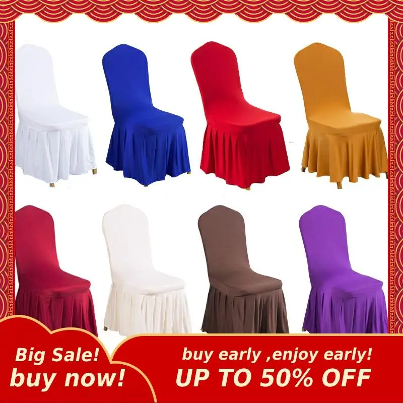 

1pcs Modern Solid Wedding Banquet Chair Cover Spandex Stretch Elastic Chair Covers Hotel Office Kitchen Dining Seat Covers YZT08