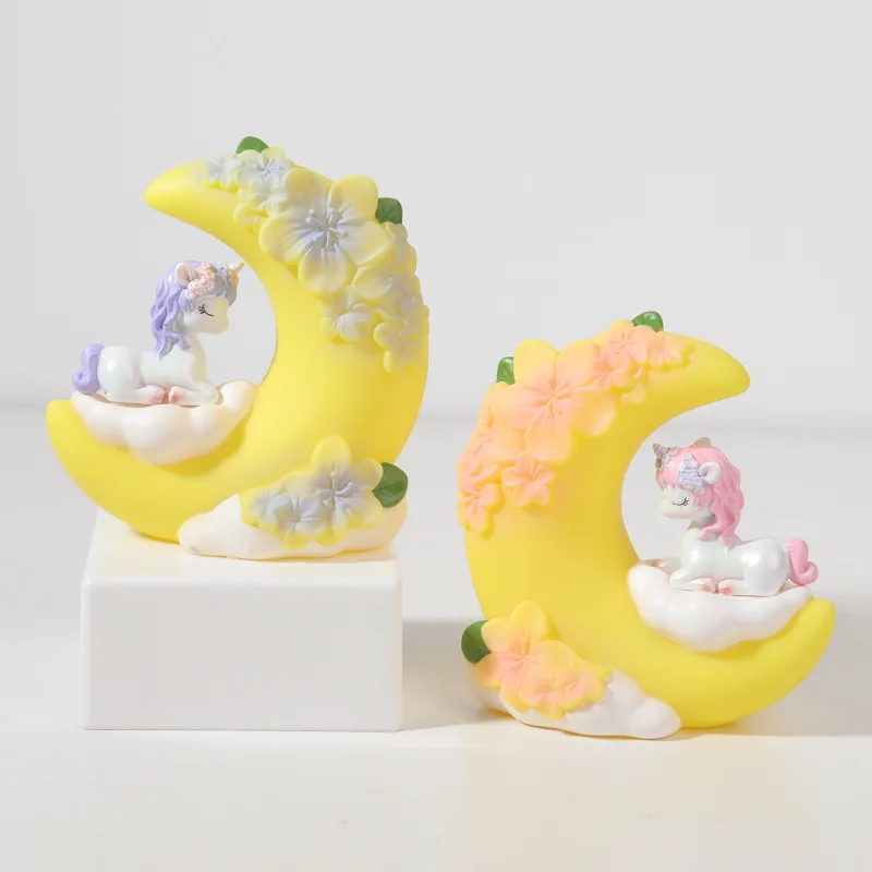 

new girl heart ins moon small night light