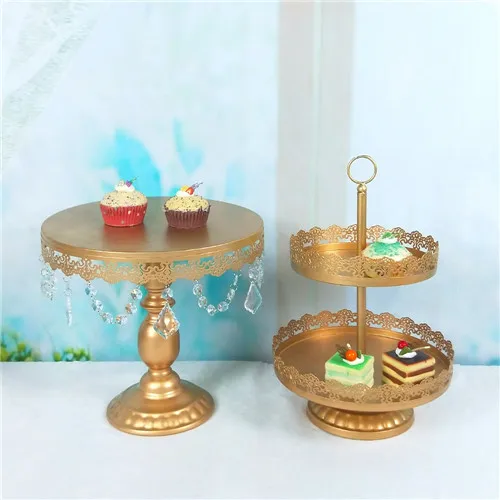 2layer set Тобс золото кекс металлическая стойка для свадебного торта подставка, лоток отделочных работ моноблок Комплект держатель поставщиков Аксессуары для выпечки - Цвет: 2layer set