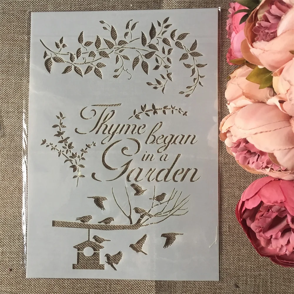 8 шт. А4 в европейском стиле надпись виде листьев сделай сам трафареты раскраска